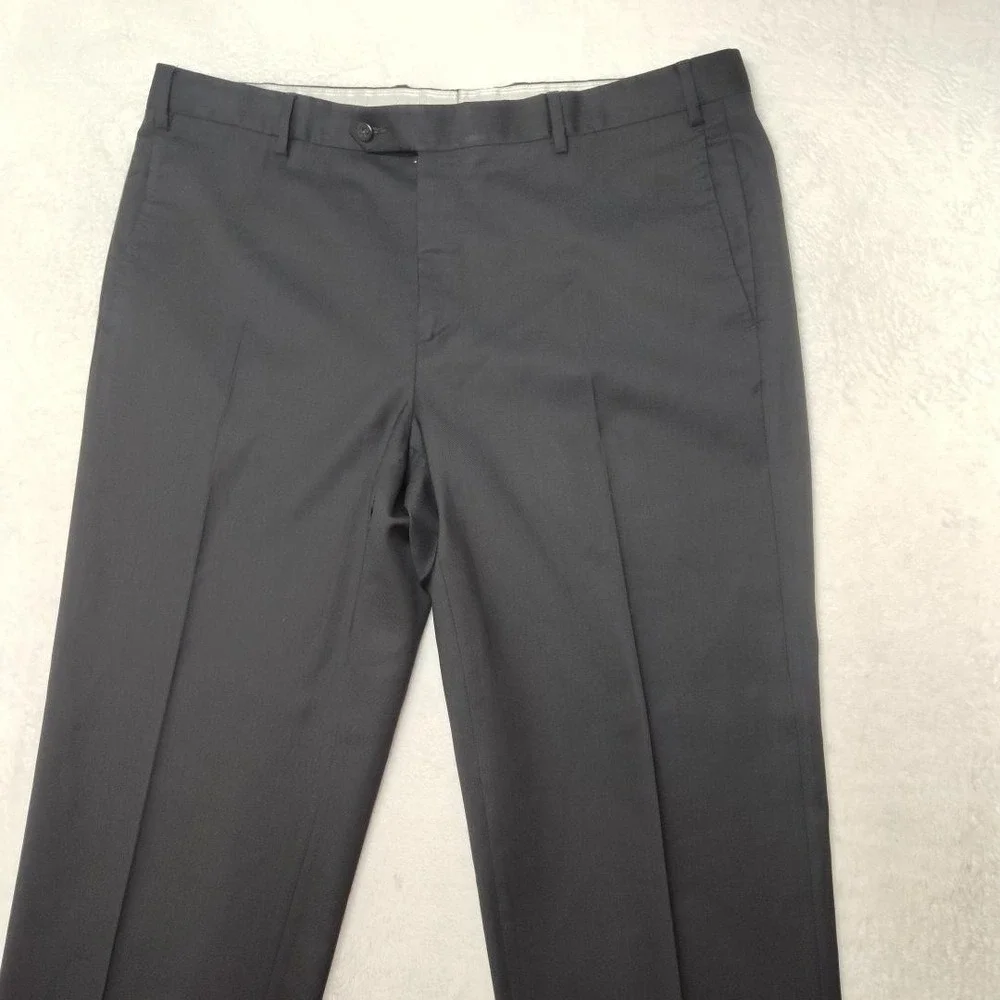Zanella Pants Mens 40x32 Gray Slim Wool Tweed Devon Dress Slacks Italy Suit Work